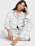 Піжама Фланель (сорочка + штани) Victoria's Secret Long Pajama Set S Біла (26710742)
