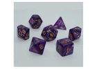 Набір кубиків Pearl 7 Dice Set - Dark Purple (w-gold) (7 шт.) (g7dpearl13)
