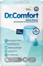 Трусы-подгузники для взрослых Dr.Comfort Extra Large 5.5 капель 30 шт (8680131205622)