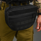 Сумка напашник Treves с креплением Molle черная 30x25x10 см