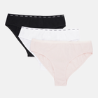 Набор трусиков слипов женских хлопковых Guess O4GG15-K6YW1-F68S S 3 шт PINK WHITE BLACK COM (7626101653223)