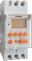 Таймер недельный ElectrO Т15, DIN-рейка, цифровой, с аккумулятором, 16А, 230В прозрачная крышка (THC15E)