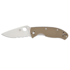 Нож Spyderco Tenacious M4 Serrated Brown G10 (C122GBNM4PS)