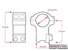 Крепление для прицела Hawke Matchmount 9-11 mm 1" High (920997) - изображение 2