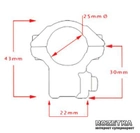 Крепление для прицела Hawke Matchmount 9-11 mm 1" Med (920996) - изображение 2