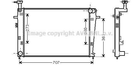 Радіатор охолодження двигуна AVA COOLING HY2275 Hyundai Tucson 253102E170