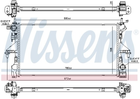 Радіатор охолодження двигуна Nissens 606170 Peugeot Boxer; Citroen Jumper 1613996380, 1626264480