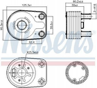 Масляный радиатор (теплообменник) NISSENS 90898 Jeep Cherokee KJ; Chrysler Voyager 05140531AA, 05166925AA, 05166925AB