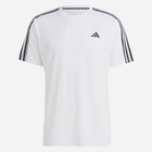 Футболка спортивна чоловіча Adidas Train Essentials 3-Stripes Training Tee IB8151 M Біла (4065432985482) - зображення 5