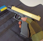 Страйкбольный Пистолет Глок Glock 18 VIGOR V313 Gold металл, пластик стреляет пульками 6 мм Золотистый - изображение 5