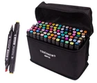 Маркеры TOUCH Sketch Marker Black 80 шт разноцветные + сумка