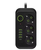 Сетевой фильтр F09U 4USB 3AC 16A Черный