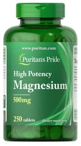 Магния оксид Puritan's Pride Magnesium 500 мг 250 таблеток