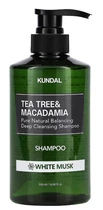 Натуральний шампунь Kundal Tea Tree&Macadamia Deep Cleansing Shampoo White Musk проти лупи 500 мл (8809693252800)