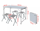 Zestaw biwakowy stół i 4 krzesła NEO Tools składany w walizkę 63-159 (5907558493658) - obraz 5