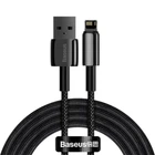 Кабель швидкого заряджання USB-Lightning Baseus Tungsten Gold Fast Charging Data Cable (2.4A 480Mbps) 2m, чорний