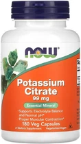 Глюконат калію NOW Potassium Citrate - 180 vcaps