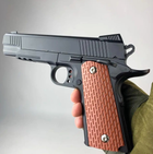 Страйкбольный Пистолет COLT M1911 VIGOR V13 металл, стреляет пульками 6 мм Черный - изображение 3