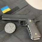 Страйкбольный Пистолет COLT Browning M1911 VIGOR V304 металл, пластик стреляет пульками 6 мм Черный - изображение 8