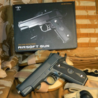 Страйкбольний Пістолет Smith & Wesson SW1911 VIGOR V9 метал, стріляє кульками 6 мм Чорний - зображення 6