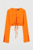 Блуза H&M 270996367 38 Помаранчевий