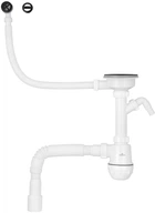 Сифон для кухонной мойки KRONER KRP KS02R-1BLK 3 1/2"х40/50 мм с круглым переливом