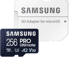 Карта пам'яті Samsung PRO Ultimate microSDXC 256GB UHS-I U3 V30 A2 + SD адаптер (MB-MY256SA/WW) - зображення 1