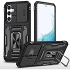 Ударопрочный чехол Camshield Army Ring для Samsung Galaxy A35 / A55 Черный / Black Без бренда