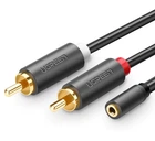 Переходник-разветвитель UGREEN AV124 3.5mm F / 2RCA M 25см (10561)