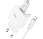 Сетевое зарядное устройство Hoco charger + кабель Lightning для iPhone White (C106A)