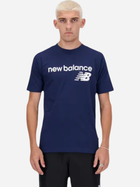 Koszulka męska bawełniana New Balance NBMT41905NNY S Ciemnogranatowa (197375452845)