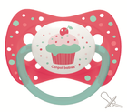 Пустышка силиконовая симметричная Cupcake Розовая Canpol babies 0-6 мес (5903407902289)