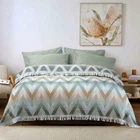 Покривало Lotus Home - Girona зелений/гірчичний 230*240