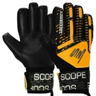 Перчатки вратарские профессиональные с защитой пальцев SOCCERMAX GK-4321 размер 10 оранжевый-черный