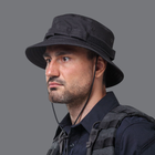 Панама тактична Combat Ukrarmor Hat (TDU Ripstop). Колір Чорний L/XL - зображення 3