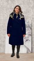 Зимове кашемірове пальто Lady Prestige Л255 50 синє