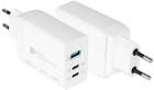 Мережевий зарядний пристрій Good Connections 2 x USB-C/USB-A 65W White (PCA-W007W) - зображення 1