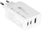 Мережевий зарядний пристрій Good Connections 2 x USB-C/USB-A 65W White (PCA-W007W) - зображення 2