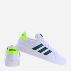 Чоловічі кеди низькі adidas Grand Court Base 2.0 ID4450 44.5 Білий/Зелений (4066755355839) - зображення 3