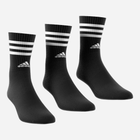 Zestaw damskich skarpet wysokich bawełnianych 3 pary Adidas IC1321 3-Stripes Cushioned Crew Socks 3P XS Czarne (4066746337301) - obraz 3