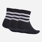 Zestaw damskich skarpet wysokich bawełnianych 3 pary Adidas IC1317 3-Stripes Cushioned Sportswear Mid-Cut Socks 3 Pairs XS Czarne (4066746309827) - obraz 2