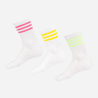 Набір дитячих шкарпеток високих бавовняних 3 пари Adidas IP2638 3-Stripes Cushioned Crew Socks 3P 37-39 Білі (4067886373389) - зображення 2