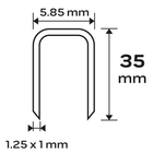 Zszywki galwanizowane NEO Tools typ 90 GA18 35 mm 4000 szt. 14-629 (5907558453874) - obraz 3