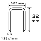 Zszywki galwanizowane NEO Tools typ 90 GA18 32 mm 4000 szt. 14-628 (5907558453867) - obraz 3