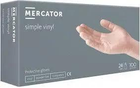 Рукавички вінілові неприпудрені MERCATOR одноразові simple vinyl powder free XL 100 шт