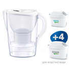 Фильтр-кувшин для жесткой воды Brita Marella 2,4 л Белый с картриджами Maxtra Pro 1 шт + Maxtra Pro Hard Water 4 шт