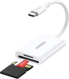 Картридер 2 in 1 UGREEN CM265 USB-C Card Reader SD3.0, TF 2TB 170МБ/с для iPhone 15 Pro Max iPad Pro MacBook Pro/Air Samsung Galaxy Android 15см White (35506)