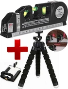 Универсальный лазерный уровень Fixit Laser Level PRO 3 нивелир жидкостный со встроенной рулеткой и линейкой 4 в 1 + гибкая тринога
