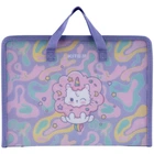 Портфель на блискавці A4 Kite Rainbow Catcorn "Котик" пластиковий з тканевими ручками рожевий (K24-202-1)