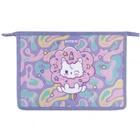Папка на блискавці Kite Rainbow Catcorn "Котик" A4+ 34х25 см з текстильним розширенням 6 см фіолетова (K24-428-1)
